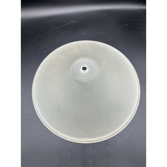 Vintage 10 3/8 D. Frosted Ribbed replacement  Lamp Shade Globe - Picture 11 of 13